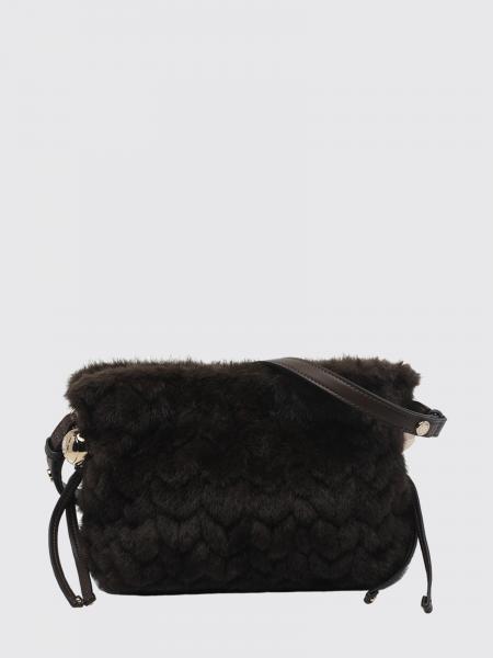 Riccy Small Crossbody Bag Liu Jo in Faux Fur with Logo Plaque
