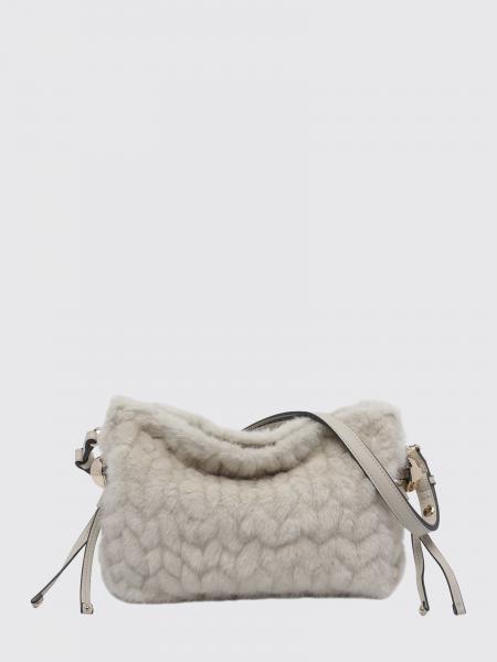 Riccy Small Crossbody Bag Liu Jo in Faux Fur with Logo Plaque