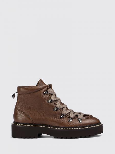 Lace-Up Deerskin Combat Boots Doucal's with Lug Sole