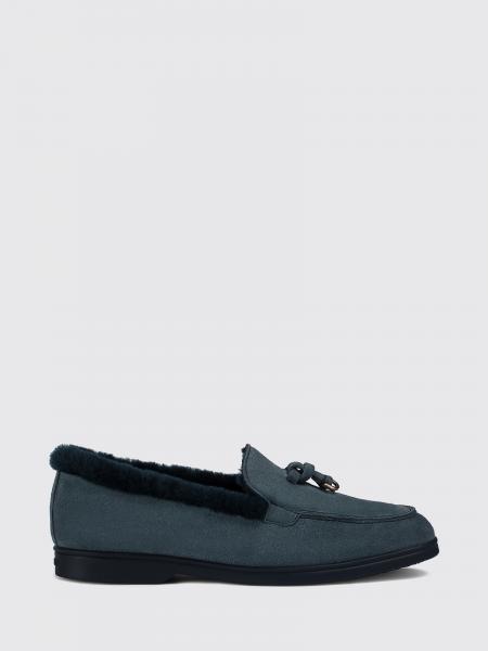Mocassins Doucal's en suède avec doublure en shearling