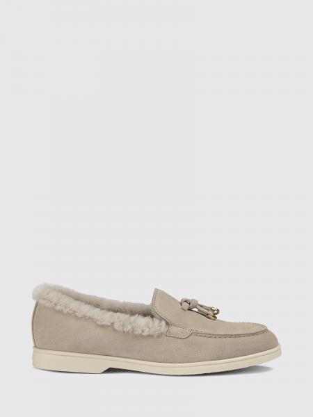 Mocassins Doucal's en suède avec doublure en shearling
