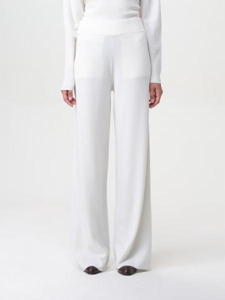 Pantaloni wide leg Max Mara in maglia di misto lana con vita alta elasticizzata