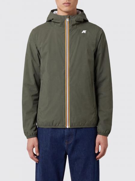 Wendbarer Windbreaker K-Way aus recyceltem Nylon mit Kapuze
