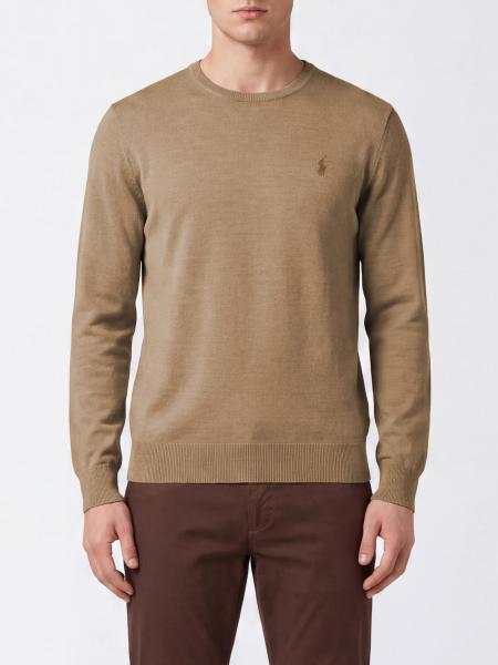 Pull à col rond Polo Ralph Lauren en coton avec logo Poney brodé en contraste