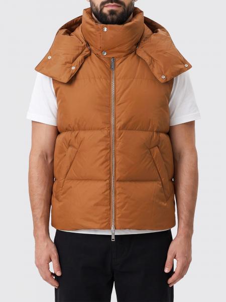Dsquared2 Hooded Technical Fabric Puffer Jacket with High Neck