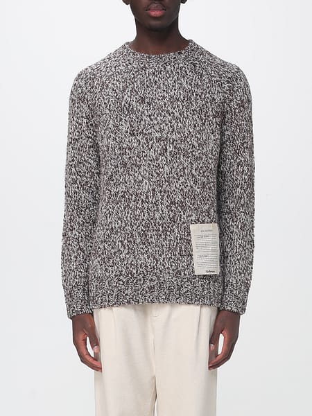 Ballantyne Raw Diamond Wool Blend Crewneck Jumper with Embroidered Patch