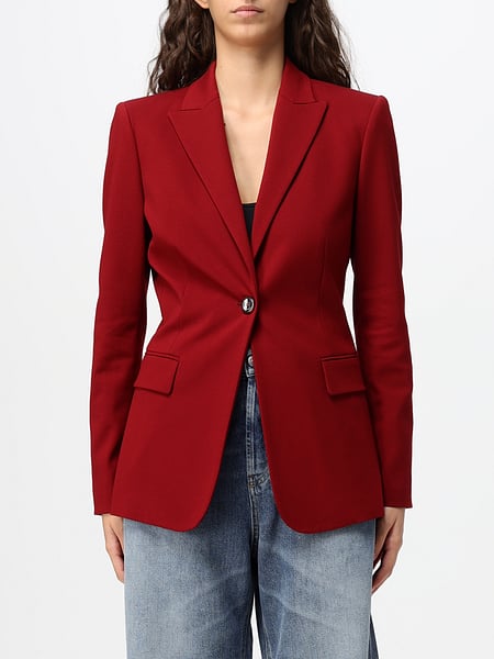 Single-Breasted Slim Fit Crêpe Blazer PINKO with One-Button Closure