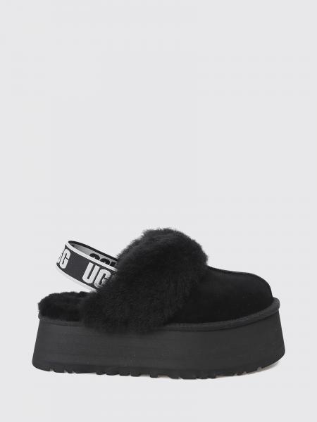UGG Funkette Suede Slingback Mules with Platform Wedge Sole