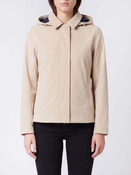 K-Way Bleizou Hooded Waterproof Nylon Jacket with Contrast Logo
