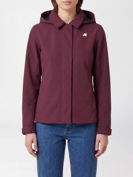 K-Way Bleizou Hooded Waterproof Nylon Jacket with Contrast Logo