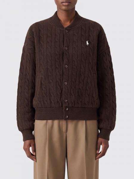 Polo Ralph Lauren Wool and Cashmere Bomber Collar Relaxed Fit Cardigan