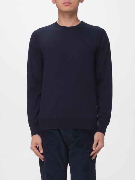 Ribbed-Trim Wool Crewneck Jumper Paolo Pecora