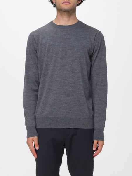 Ribbed-Trim Wool Crewneck Jumper Paolo Pecora