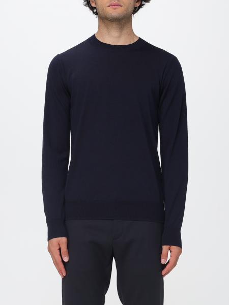 Ribbed-Trim Wool Crewneck Jumper Paolo Pecora