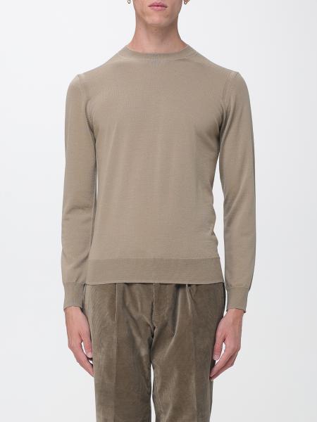 Ribbed-Trim Wool Crewneck Jumper Paolo Pecora