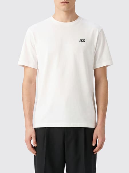 Camiseta Loewe de cuello redondo de algodón negro con logo estampado en contraste en el pecho