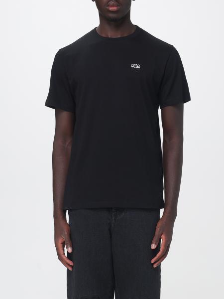 Loewe Black Cotton Crewneck T-shirt with Contrasting Logo Print on the Chest