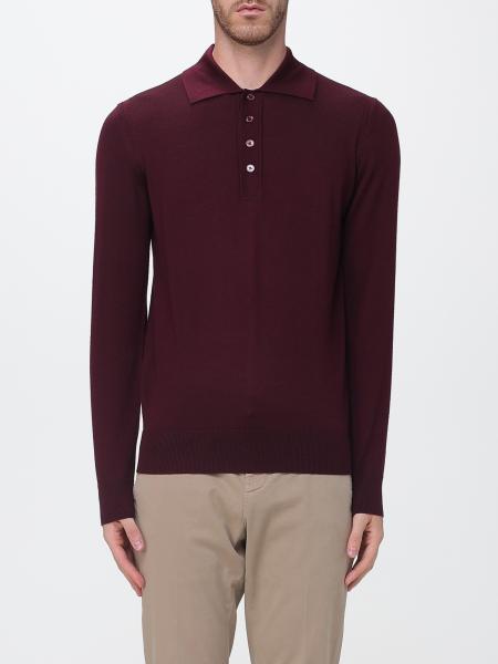 High-Neck Merino Wool Zip Cardigan Paolo Pecora with Pockets