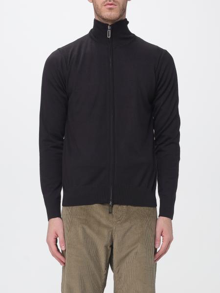 High-Neck Wool Zip Cardigan Paolo Pecora