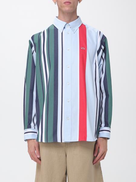 Loewe Striped Cotton Shirt with Button-Down Collar and Patch Pocket