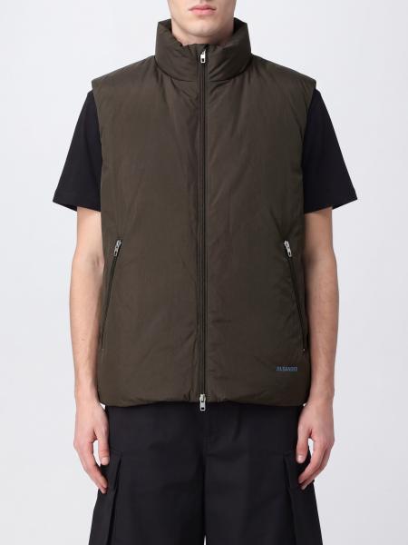Jil Sander Ghost Capsule Padded Nylon Gilet with High Neck and Zip Closure