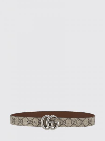 Gucci Boy's GG Monogram Synthetic Leather Belt with Buckle