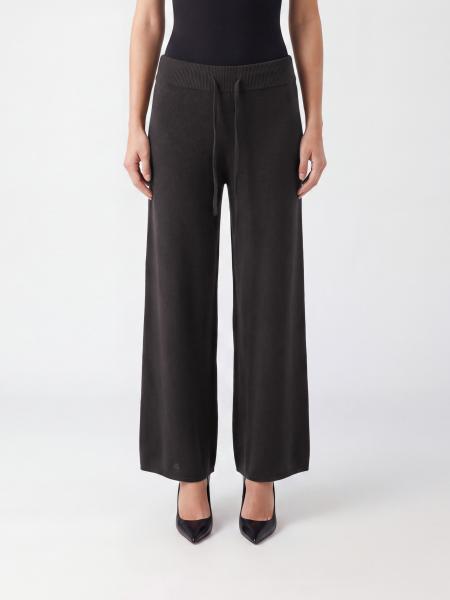Wide-Leg Trousers Lisa Yang in Pure Cashmere with High Waist and Drawstring