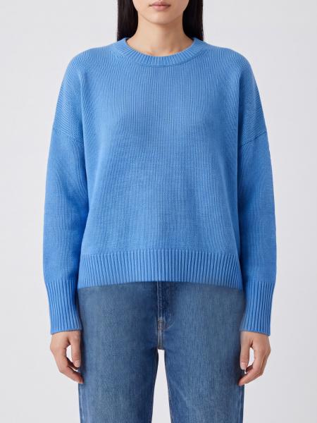 Crewneck Jumper Lisa Yang in Pure Cashmere with Long Sleeves and Ribbed Trims