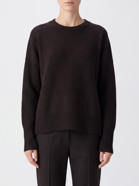 Crewneck Jumper Lisa Yang in Pure Cashmere with Long Sleeves and Ribbed Trims
