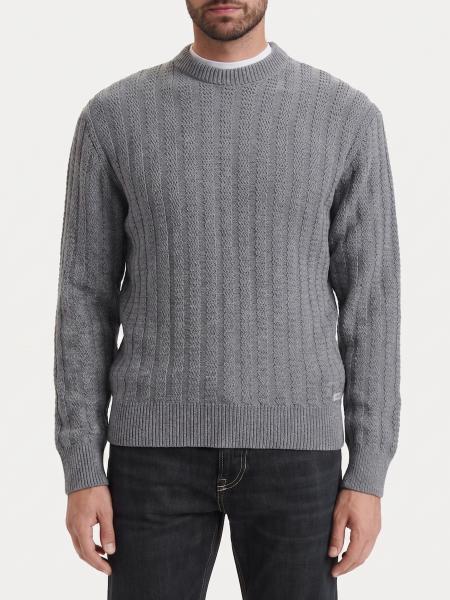 Long-Sleeved Cotton BOSS Crewneck Jumper