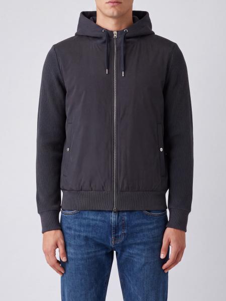 Hooded Relaxed Fit Bomber Jacket Herno in Cotton and Nylon