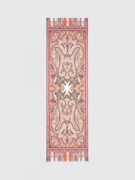 Etro Paisley Print Scarf in Cashmere and Silk Blend with Fringes