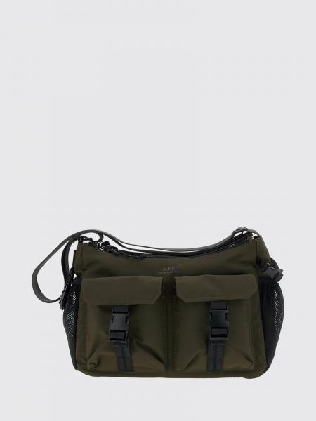 A.P.C. Utility Nylon Shoulder Bag with Adjustable Strap and Snap Hook
