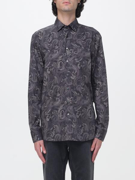 Baumwollhemd Etro mit Paisley-Print und französischem Kragen