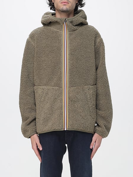 Casual Zip-Up Hooded Sweatshirt K-Way Crafted from Soft Sherpa Fleece