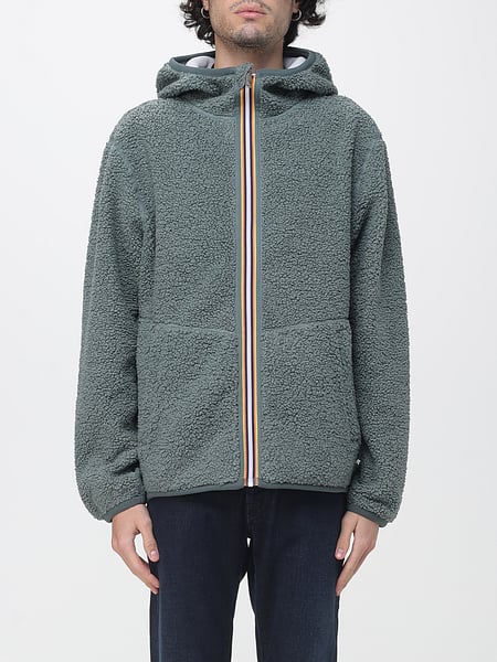 Casual Zip-Up Hooded Sweatshirt K-Way Crafted from Soft Sherpa Fleece