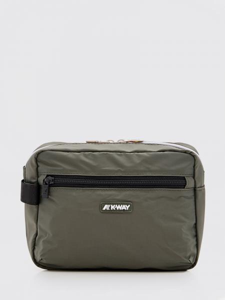Beauty case da viaggio K-Way in nylon ripstop impermeabile con logo