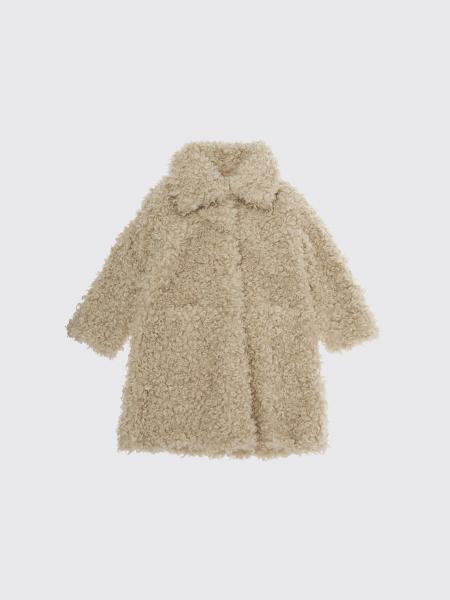 Monnalisa Girl\'s Faux Fur Coat with Classic Collar