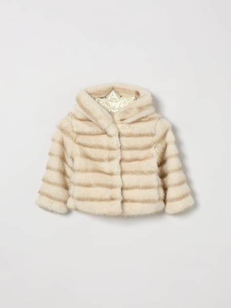 Monnalisa Girl's Hooded Faux Fur Coat