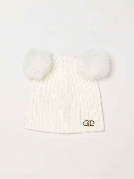 Liu Jo Girl's Rib-Knit Beanie with Pom-Pom and Embroidery