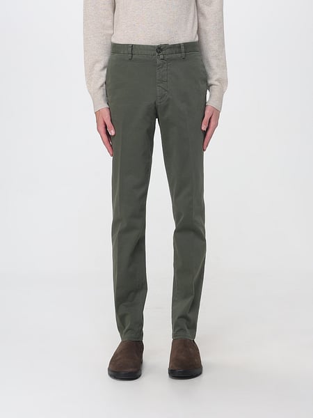 Brooksfield Slim Fit Chino Trousers in Stretch Cotton Twill with Slash Pockets