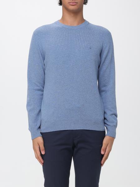 Crew-Neck Wool Jumper Brooksfield with Ribbed Cuffs and Hem