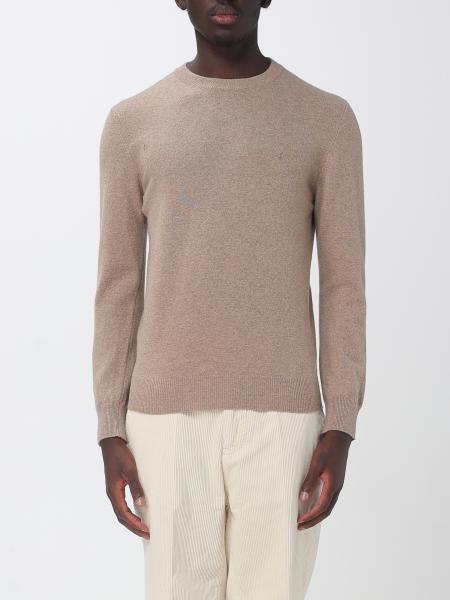 Crew-Neck Wool Jumper Brooksfield with Ribbed Cuffs and Hem