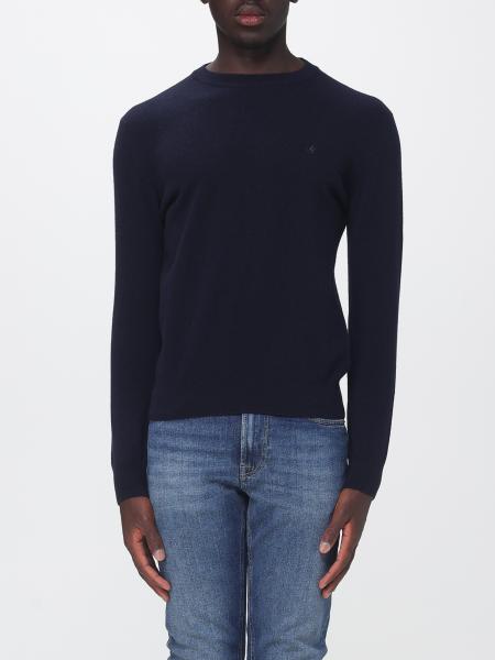 Crew-Neck Wool Jumper Brooksfield with Ribbed Cuffs and Hem
