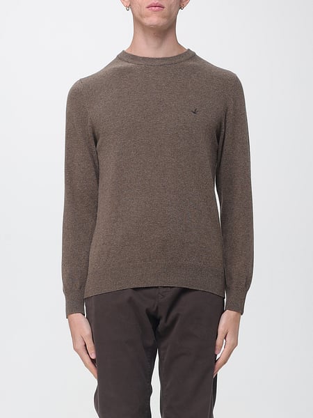 Crew-Neck Wool Jumper Brooksfield with Ribbed Cuffs and Hem