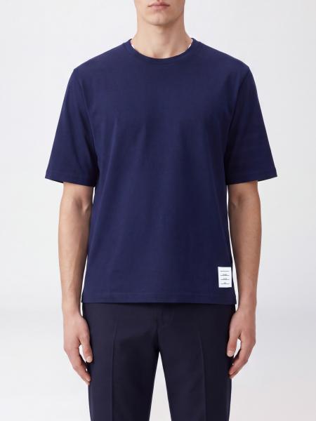4-Bar Baumwoll-T-Shirt Thom Browne mit ikonischem Ärmelmotiv