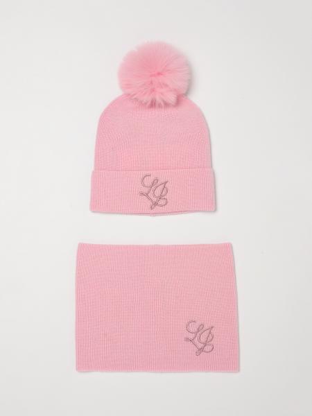 Two-Piece Wool Blend Set LIU JO for girls with pom-pom beanie