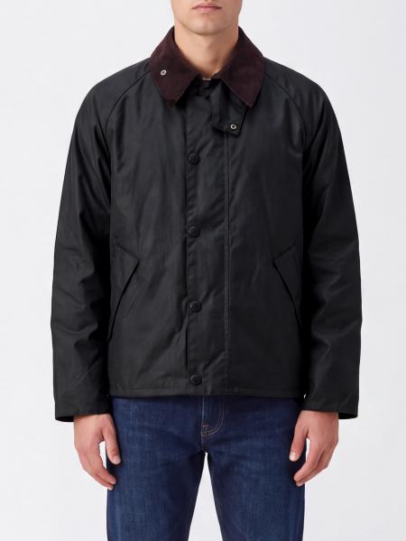 Transport Short Waxed Cotton Jacket Barbour with Corduroy Collar