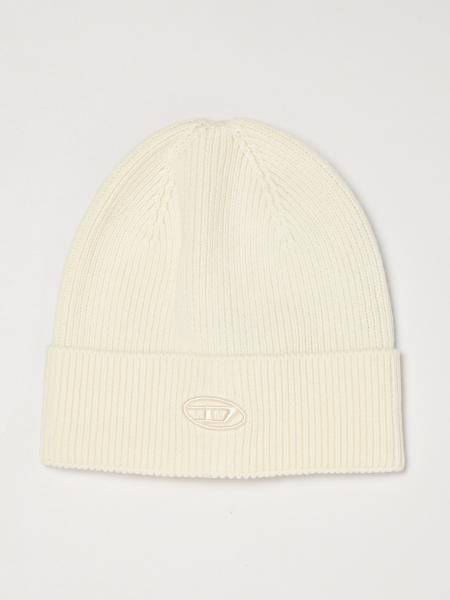 Diesel Ribbed Wool and Cotton-Blend Beanie with Embroidered Oval D Logo