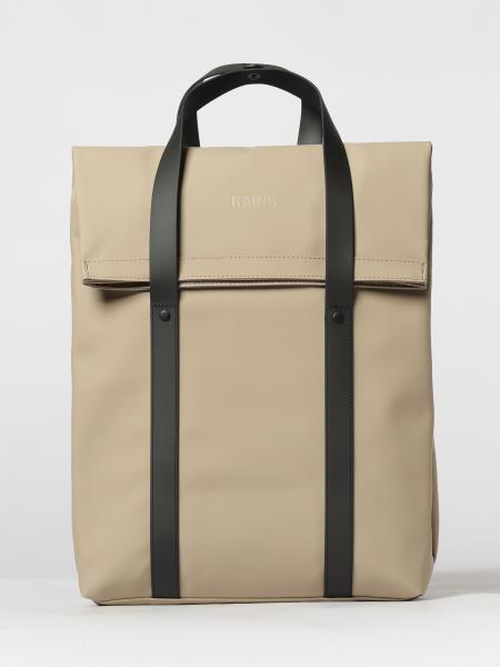Rains 2 Way Waterproof Polyester Tote Backpack with Flap Closure